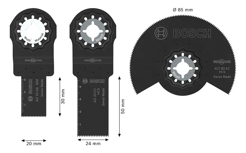 Conjunto de madeira e metal macio (3 unids) BOSCH  3