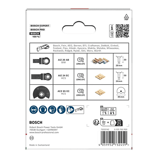Conjunto de madeira e metal macio (3 unids) BOSCH  4