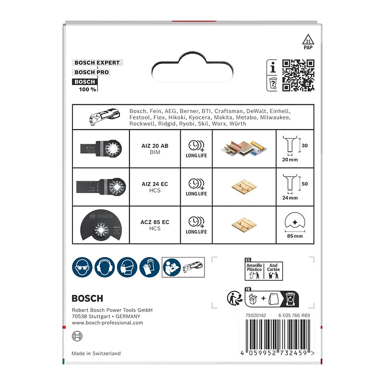 Conjunto de madeira e metal macio (3 unids) BOSCH  4
