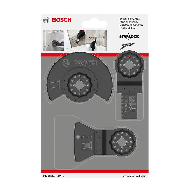 Conjunto básico para azulejo, para multiferramentas, 3 peças BOSCH  2