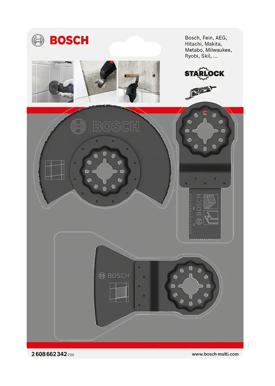 Conjunto básico para azulejo, para multiferramentas, 3 peças BOSCH  2