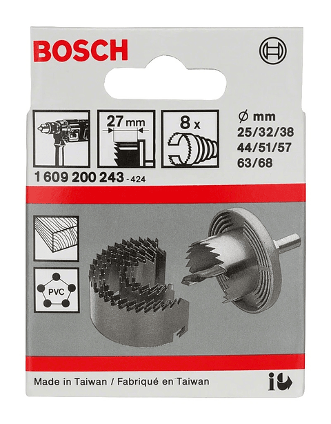 Conjunto de serras craneanas, 8 peças BOSCH 