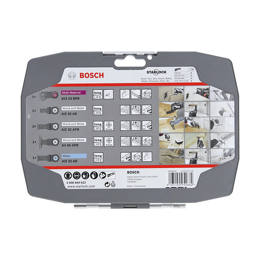 Conjunto para eletricista e trabalhos em cartão-gesso, para multiferramentas, 6 peças BOSCH  3