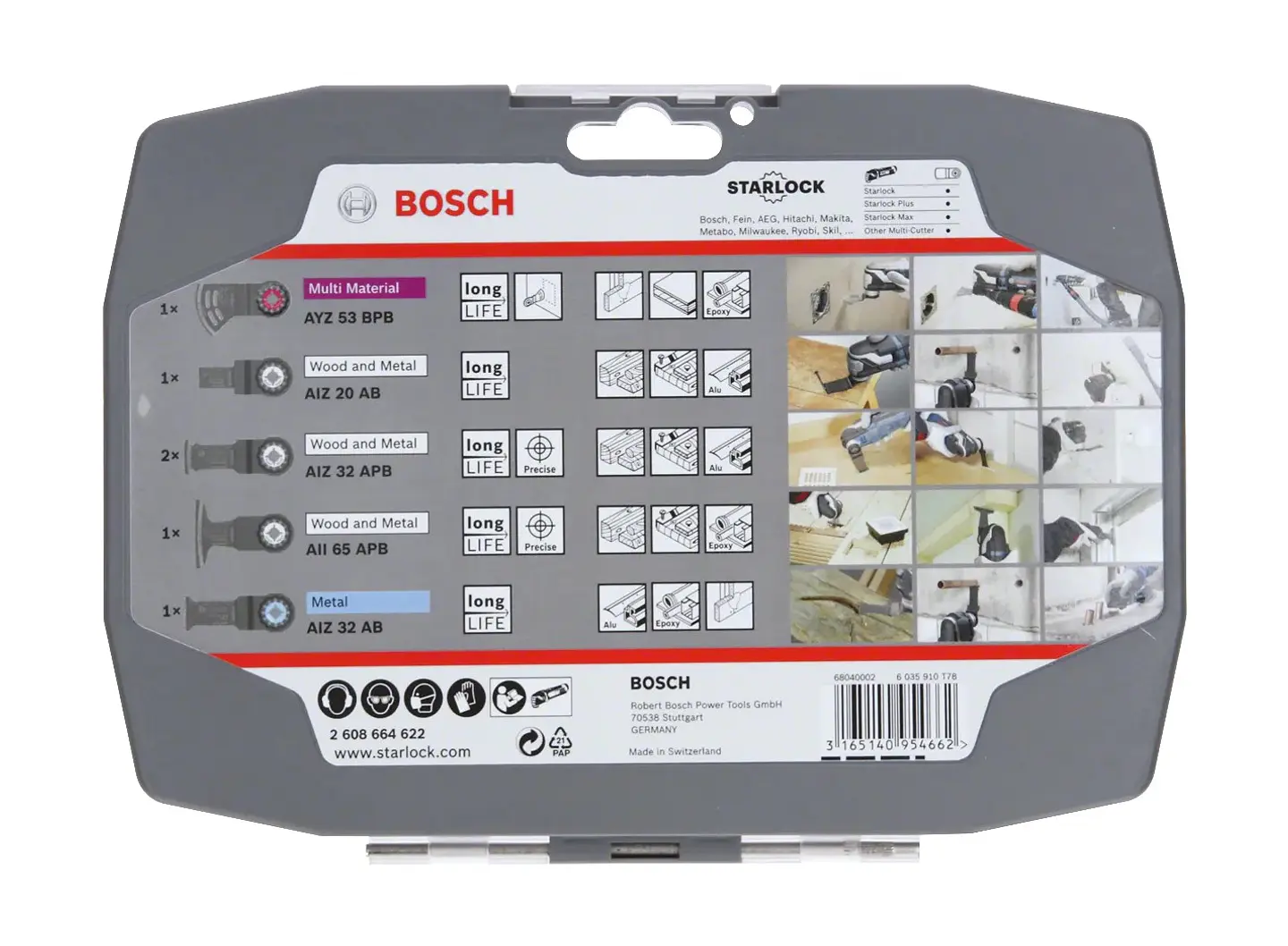 Conjunto para eletricista e trabalhos em cartão-gesso, para multiferramentas, 6 peças BOSCH  3
