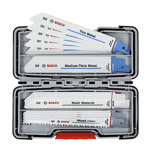 Conj. lâm. serra sabre, madeira/metal, Tough Box, 20 p. BOSCH 
