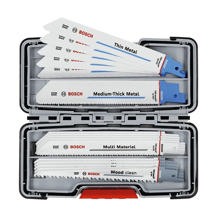 Conj. lâm. serra sabre, madeira/metal, Tough Box, 20 p. BOSCH  1