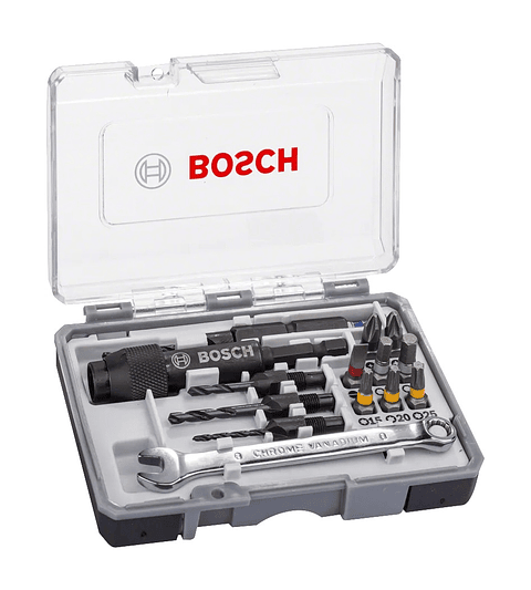 Conjunto de pontas de aparafusadora e brocas para metal em HSS Extra Hard, 20 unidades BOSCH 