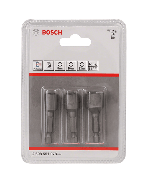 Embalagem de chave de caixa Extra Hard, 3 peças BOSCH 