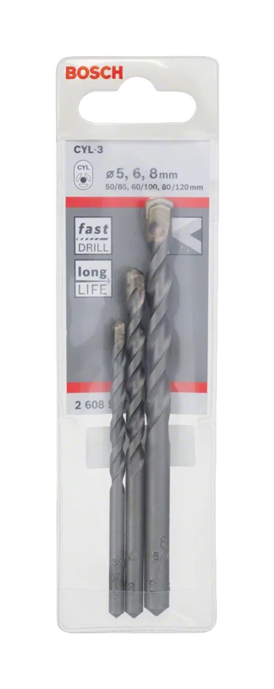 Broca CYL-3 (3 unids) BOSCH 2