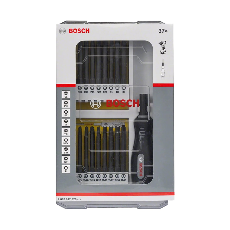 Conjunto de pontas de aparafusadora Extra Hard com cabos, 37 peças BOSCH  2