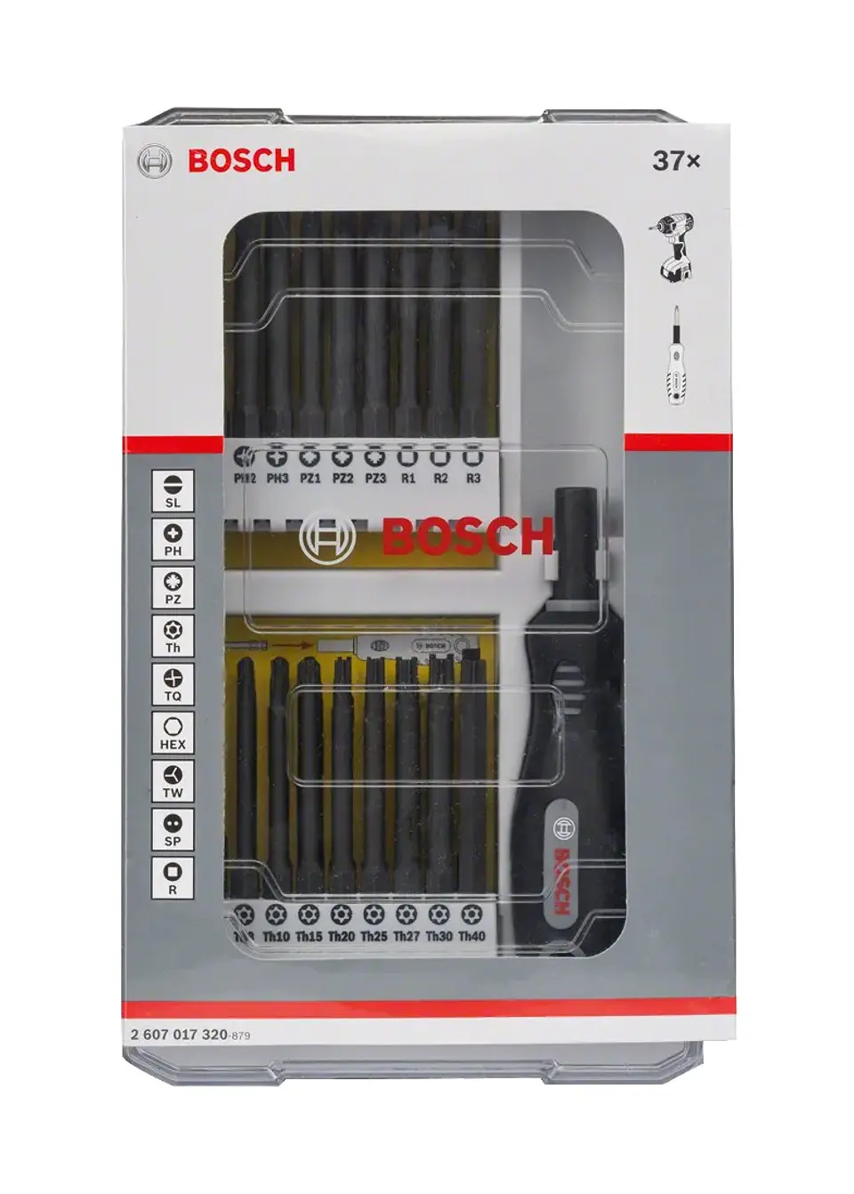 Conjunto de pontas de aparafusadora Extra Hard com cabos, 37 peças BOSCH  2
