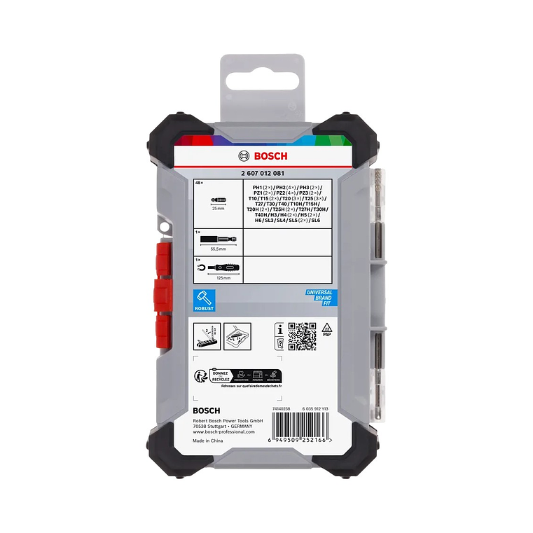 Conjunto de pontas de aparafusar Extra Hard, 50 unid. Expositor BOSCH 5