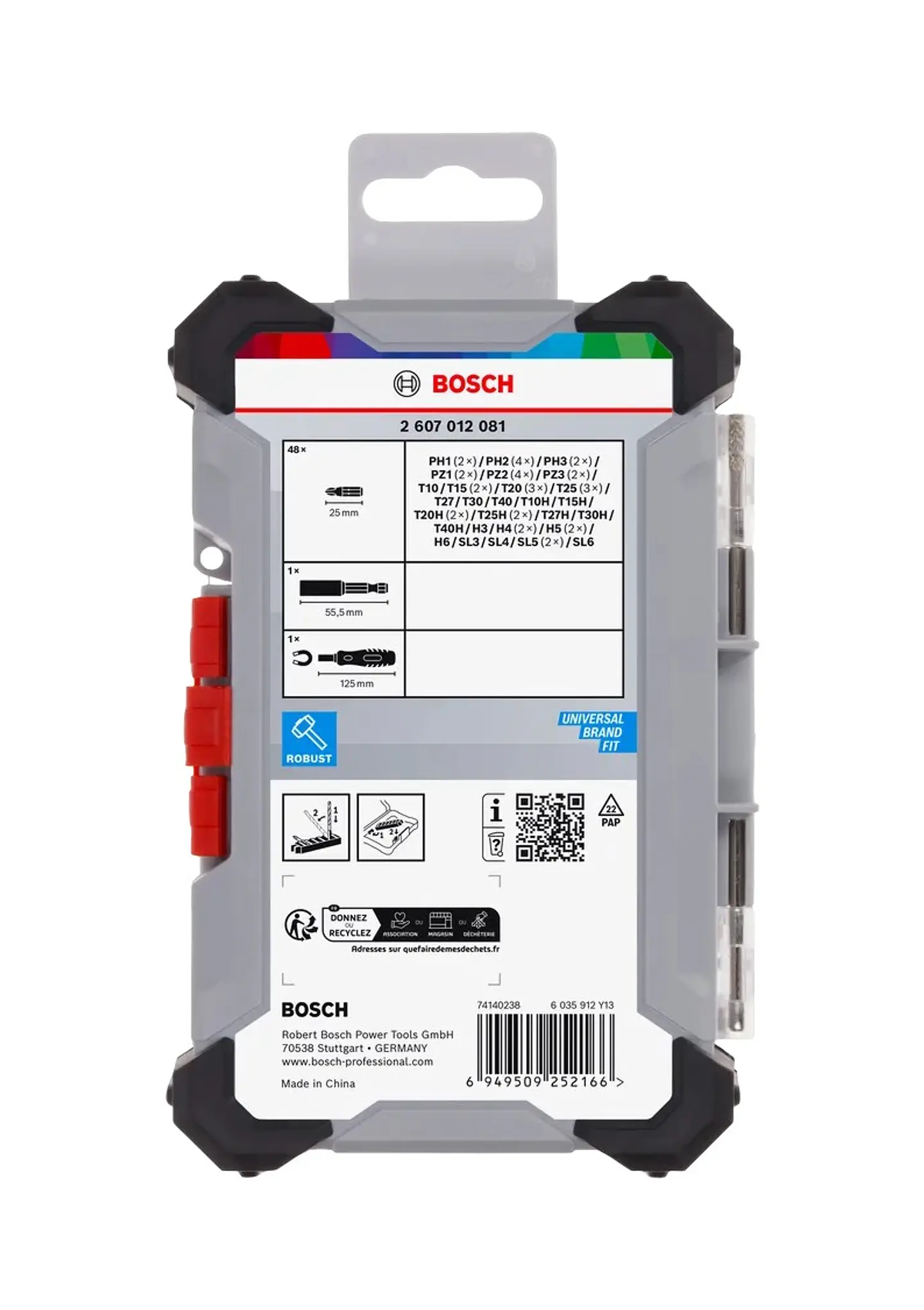 Conjunto de pontas de aparafusar Extra Hard, 50 unid. Expositor BOSCH 5