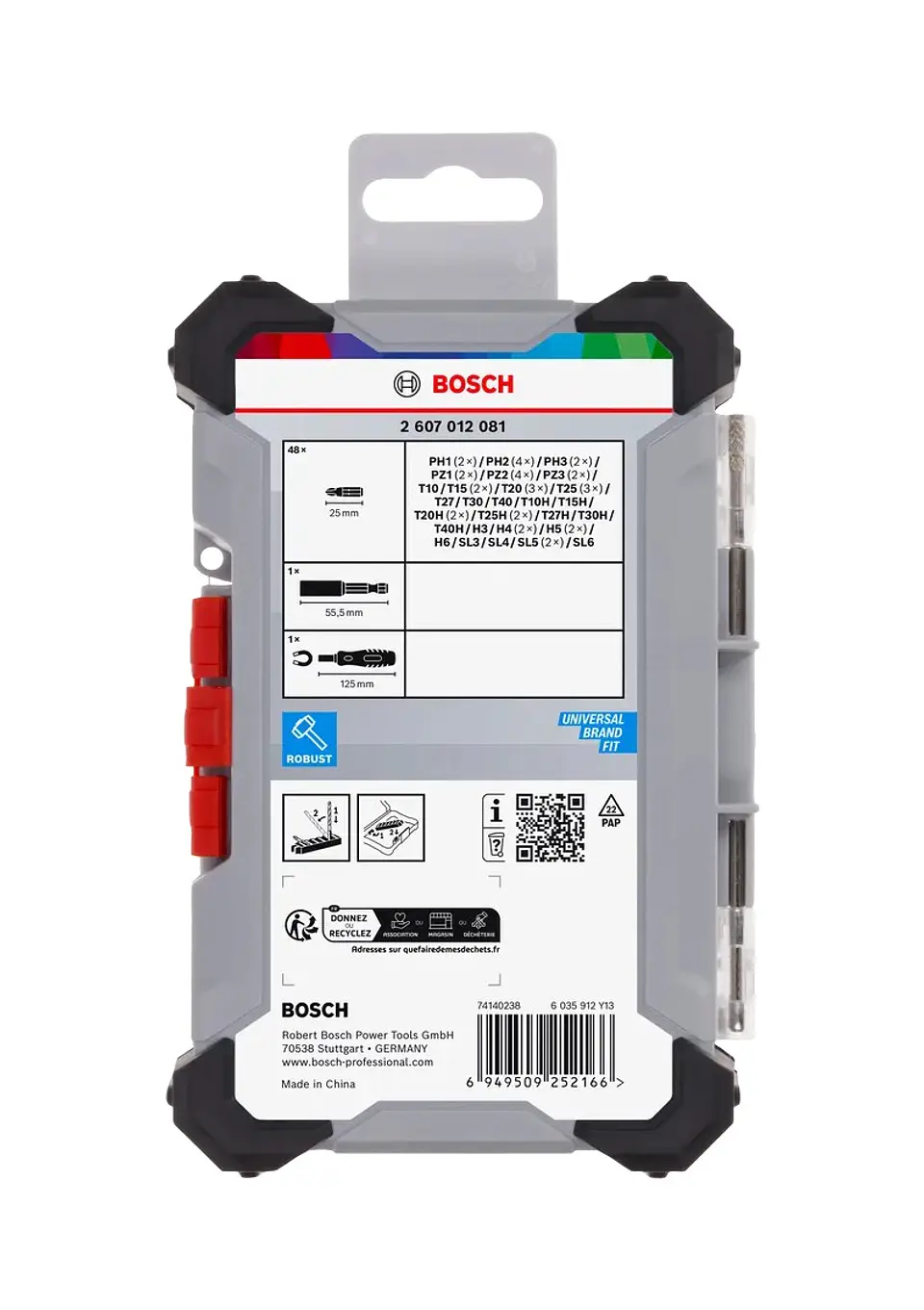Conjunto de pontas de aparafusar Extra Hard, 50 unid. Expositor BOSCH 5
