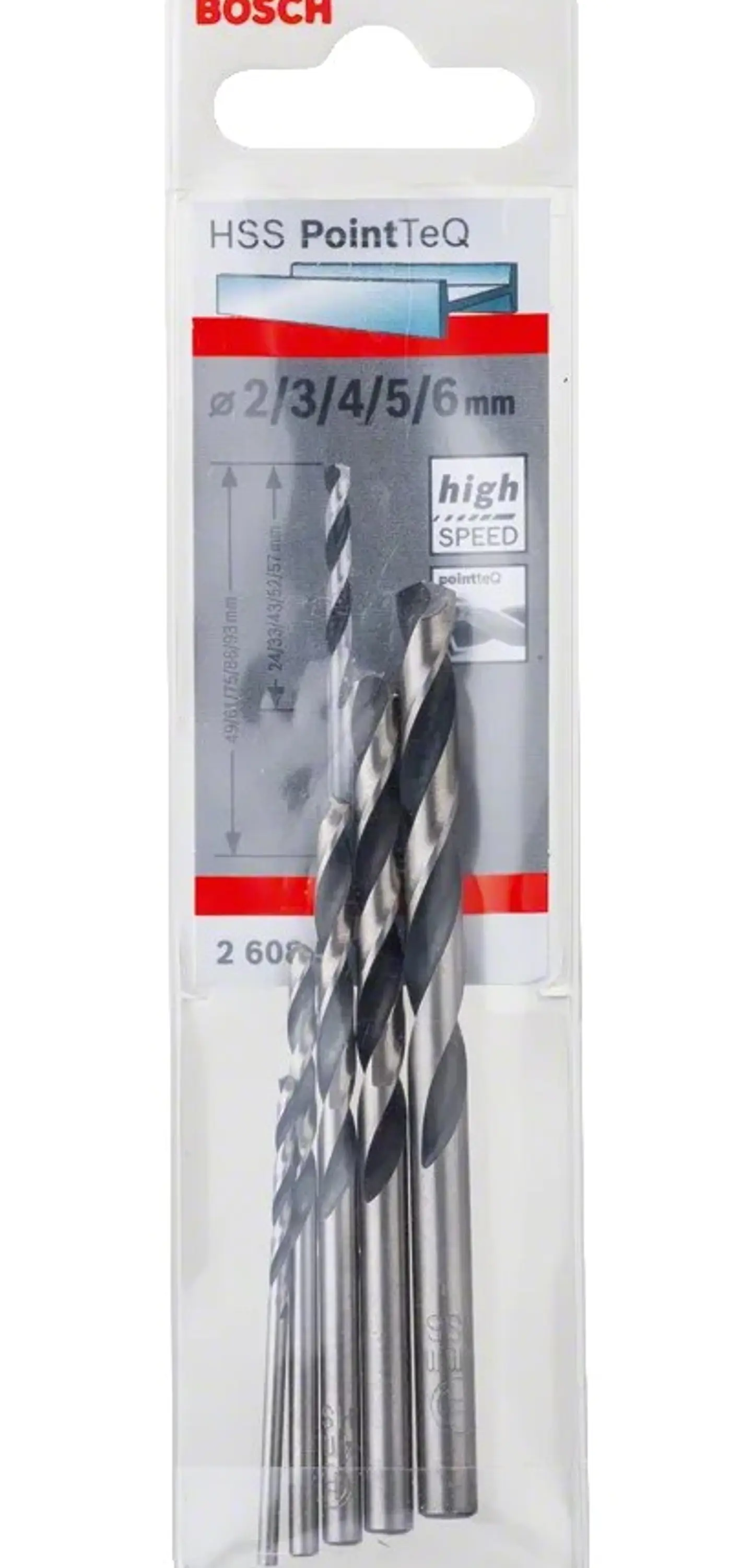Conjunto de brocas para metal HSS PointTeQ, 5 peças BOSCH  2