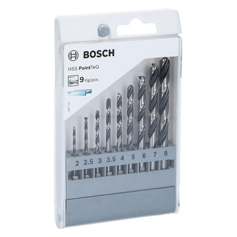Conjunto de brocas para metal HSS PointTeQ com encabadouro hexagonal, 9 unidades BOSCH 1