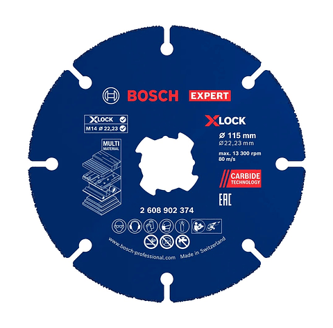 Disco abrasivo de Ø115mm carboneto EXPERT Multi Material BOSCH 