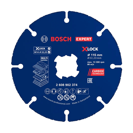Disco abrasivo de Ø115mm carboneto EXPERT Multi Material BOSCH  1