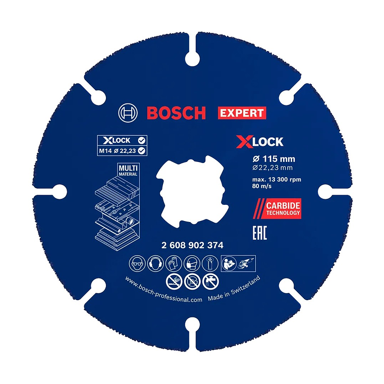 Disco abrasivo de Ø115mm carboneto EXPERT Multi Material BOSCH  1