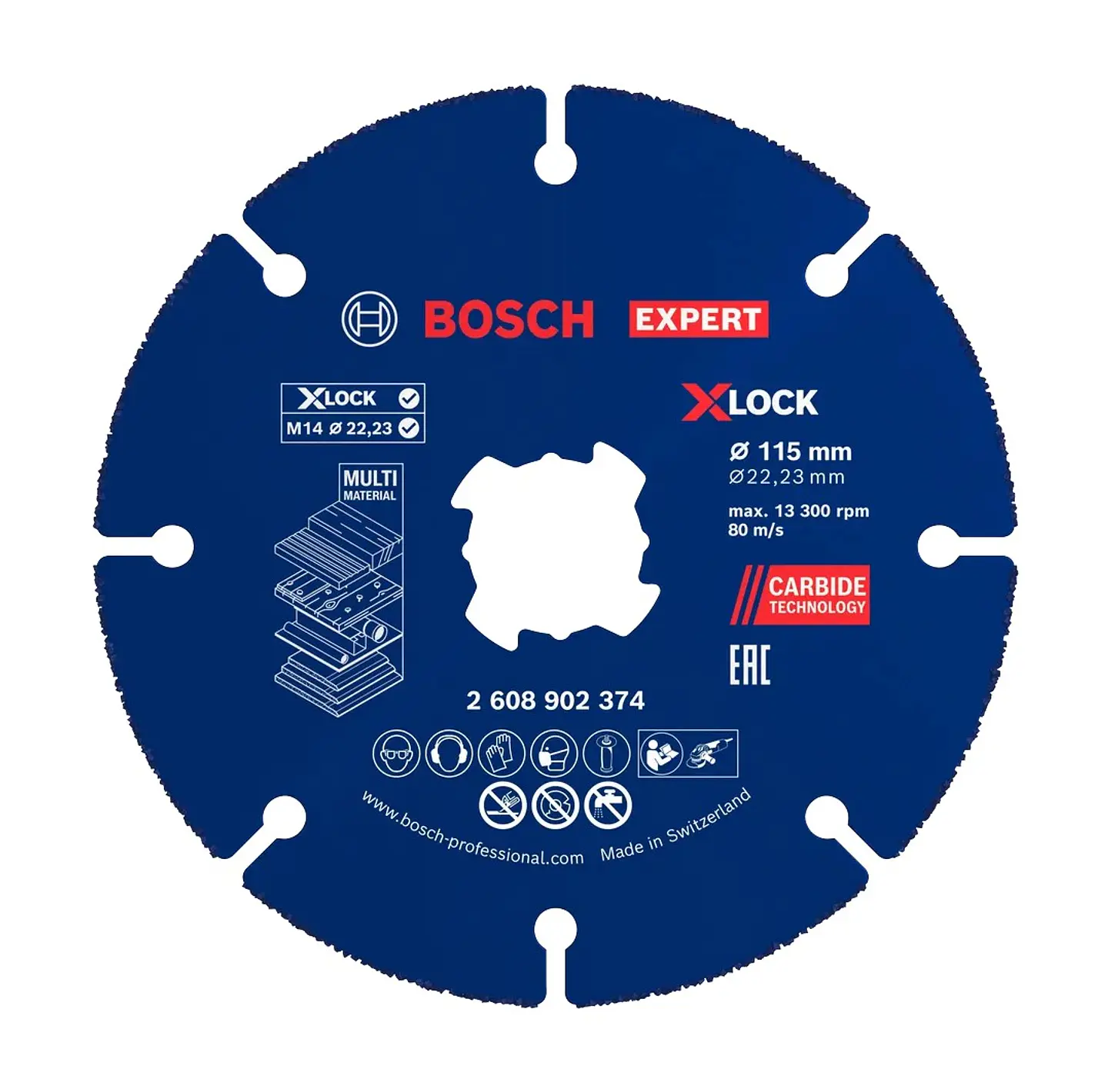 Disco abrasivo de Ø115mm carboneto EXPERT Multi Material BOSCH  1