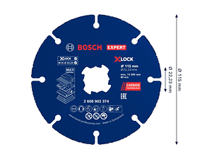 Disco abrasivo de Ø115mm carboneto EXPERT Multi Material BOSCH 