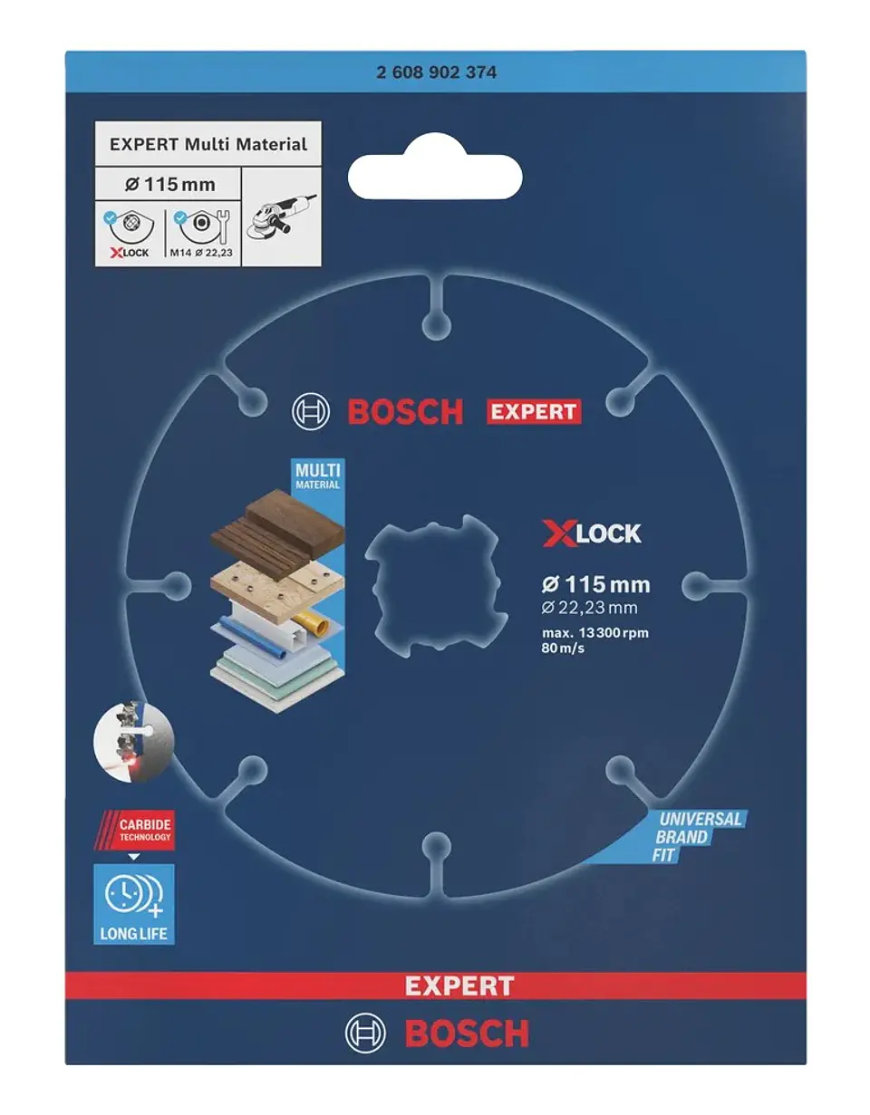 Disco abrasivo de Ø115mm carboneto EXPERT Multi Material BOSCH  4