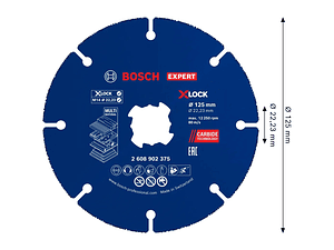 Disco abrasivo de Ø125mm carboneto EXPERT Multi Material BOSCH