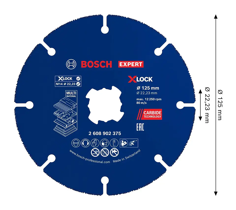 Disco abrasivo de Ø125mm carboneto EXPERT Multi Material BOSCH 2