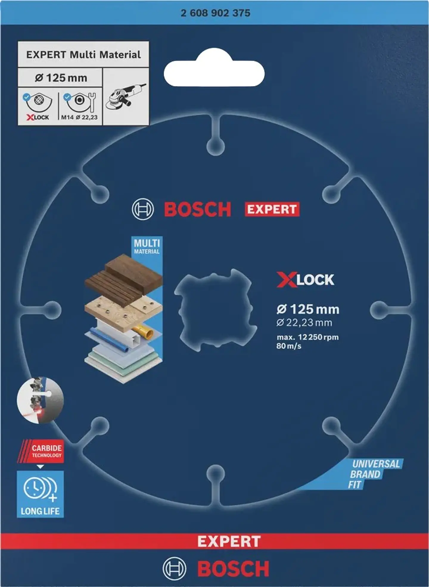 Disco abrasivo de Ø125mm carboneto EXPERT Multi Material BOSCH 3