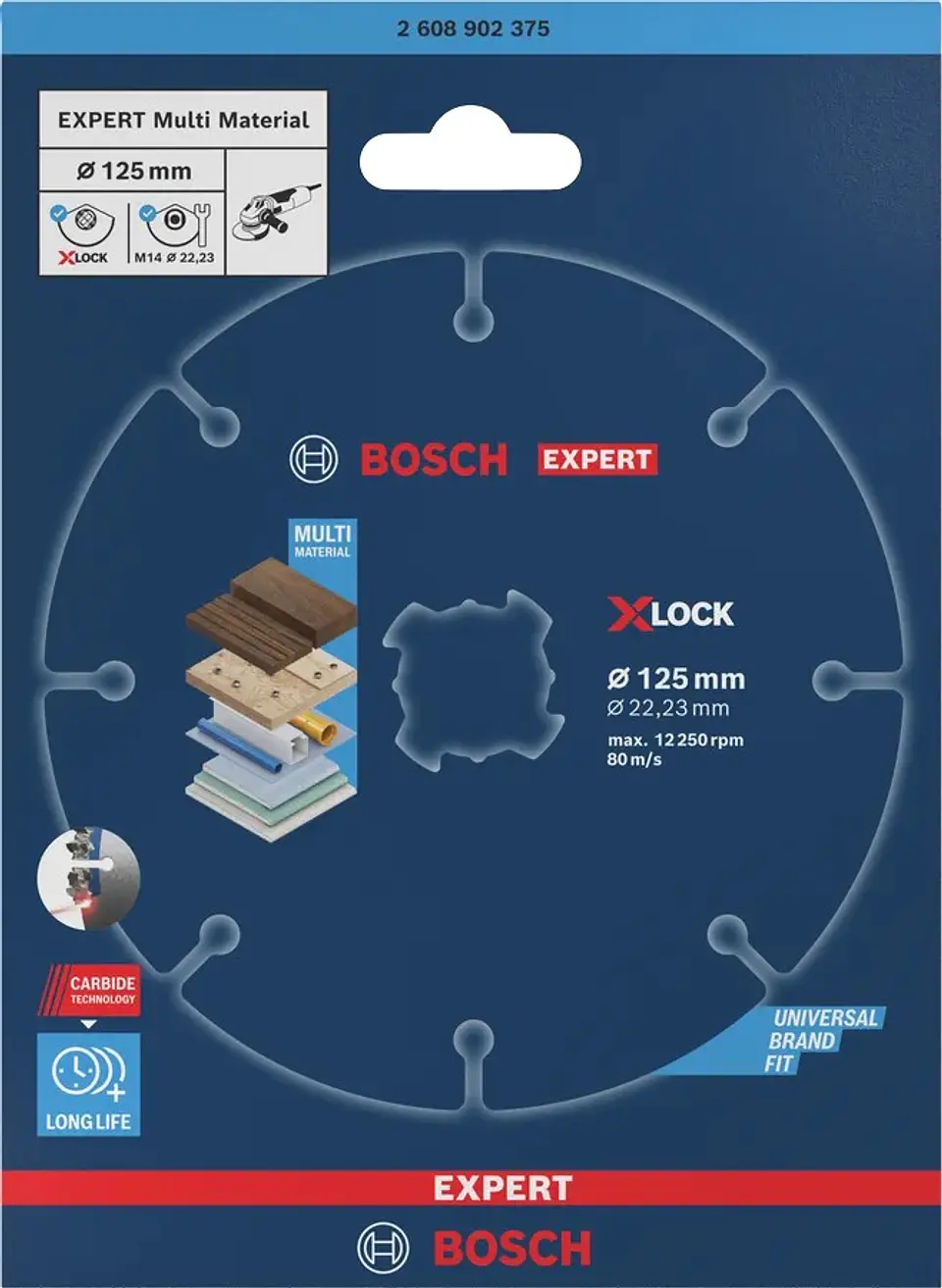 Disco abrasivo de Ø125mm carboneto EXPERT Multi Material BOSCH 3