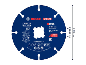 Disco abrasivo de Ø115mm carboneto EXPERT Multi Material (10 unids) BOSCH
