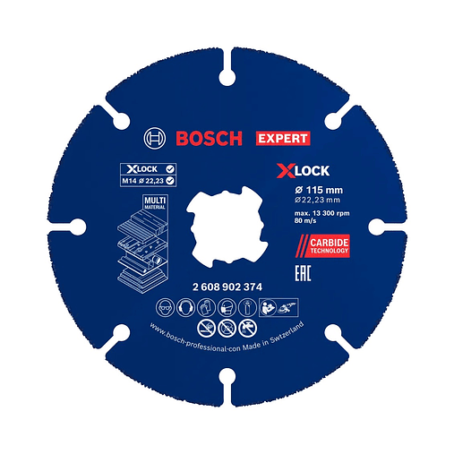 Disco abrasivo de Ø115mm carboneto EXPERT Multi Material (10 unids) BOSCH 1