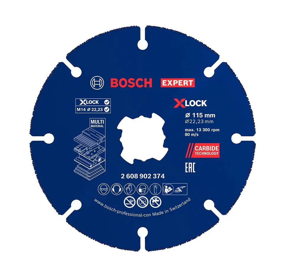 Disco abrasivo de Ø115mm carboneto EXPERT Multi Material (10 unids) BOSCH 1