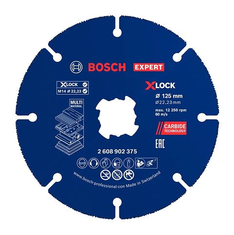 Disco abrasivo de Ø125mm carboneto EXPERT Multi Material (10 unids) BOSCH 