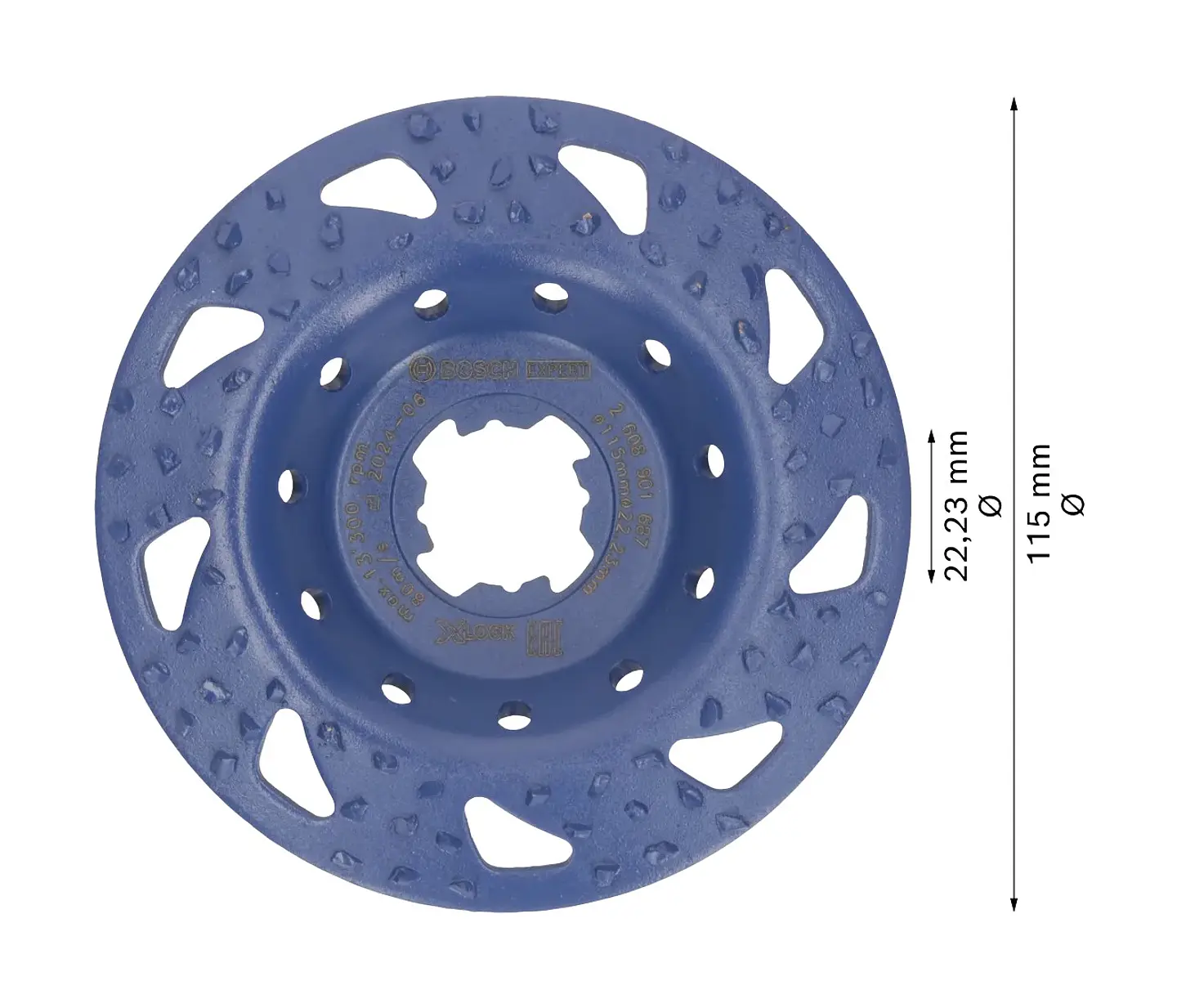 Cabeça de rebarbadora em carboneto Ø115mm EXPERT Multi Material BOSCH 2