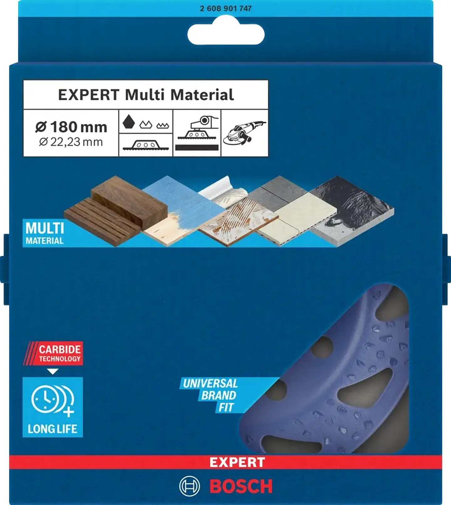 Cabeça de rebarbadora Ø180mm em carboneto EXPERT Multi Material BOSCH  4