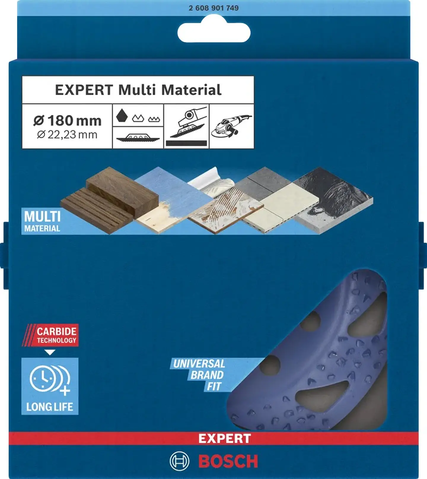 Cabeça de rebarbadora Ø180mm em carboneto EXPERT Multi Material BOSCH 3