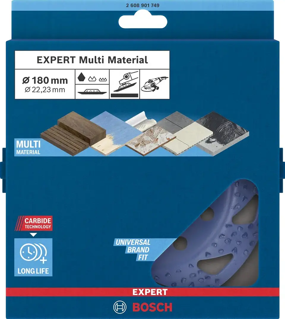 Cabeça de rebarbadora Ø180mm em carboneto EXPERT Multi Material BOSCH 3