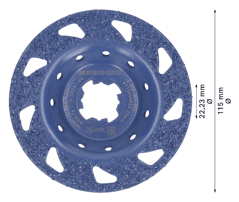 Cabeça de rebarbadora Ø115mm em carboneto EXPERT Multi Material BOSCH 