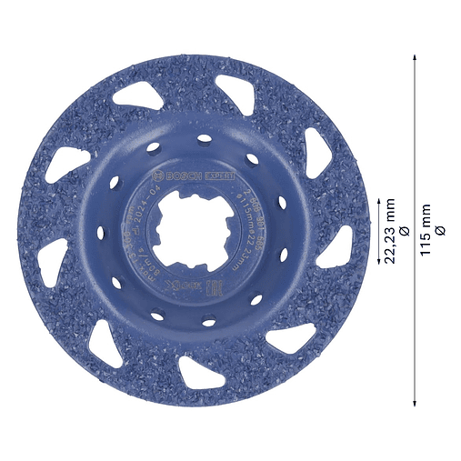 Cabeça de rebarbadora Ø115mm em carboneto EXPERT Multi Material BOSCH  2