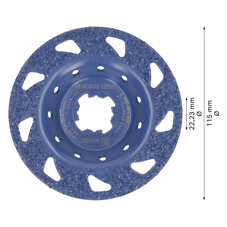 Cabeça de rebarbadora Ø115mm em carboneto EXPERT Multi Material BOSCH  2