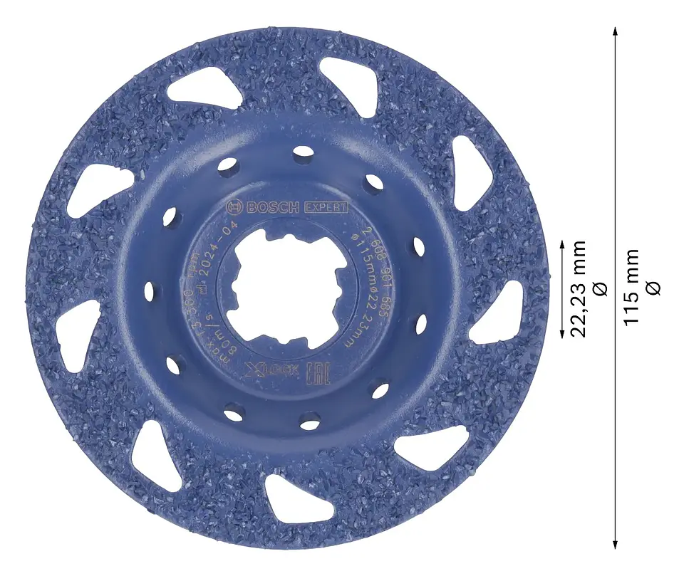 Cabeça de rebarbadora Ø115mm em carboneto EXPERT Multi Material BOSCH  2