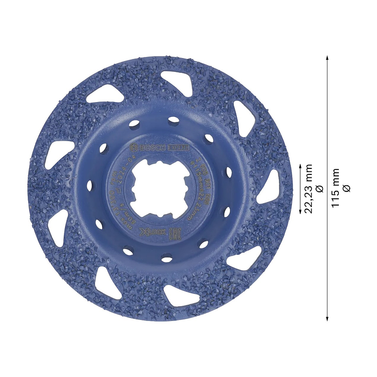 Cabeça de rebarbadora Ø115mm em carboneto EXPERT Multi Material BOSCH 2
