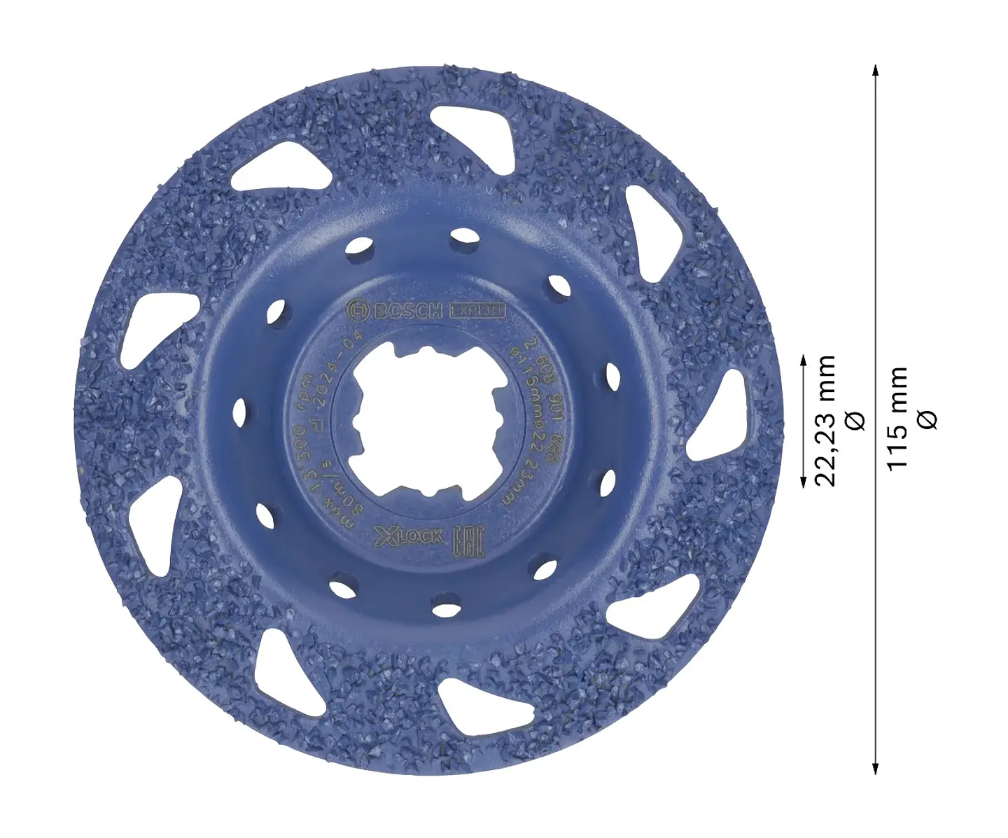 Cabeça de rebarbadora Ø115mm em carboneto EXPERT Multi Material BOSCH 2