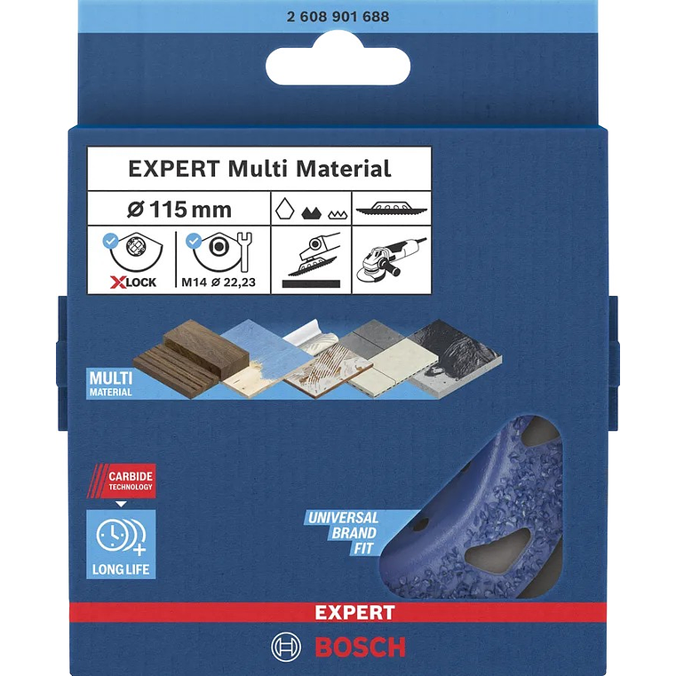 Cabeça de rebarbadora Ø115mm em carboneto EXPERT Multi Material BOSCH 3