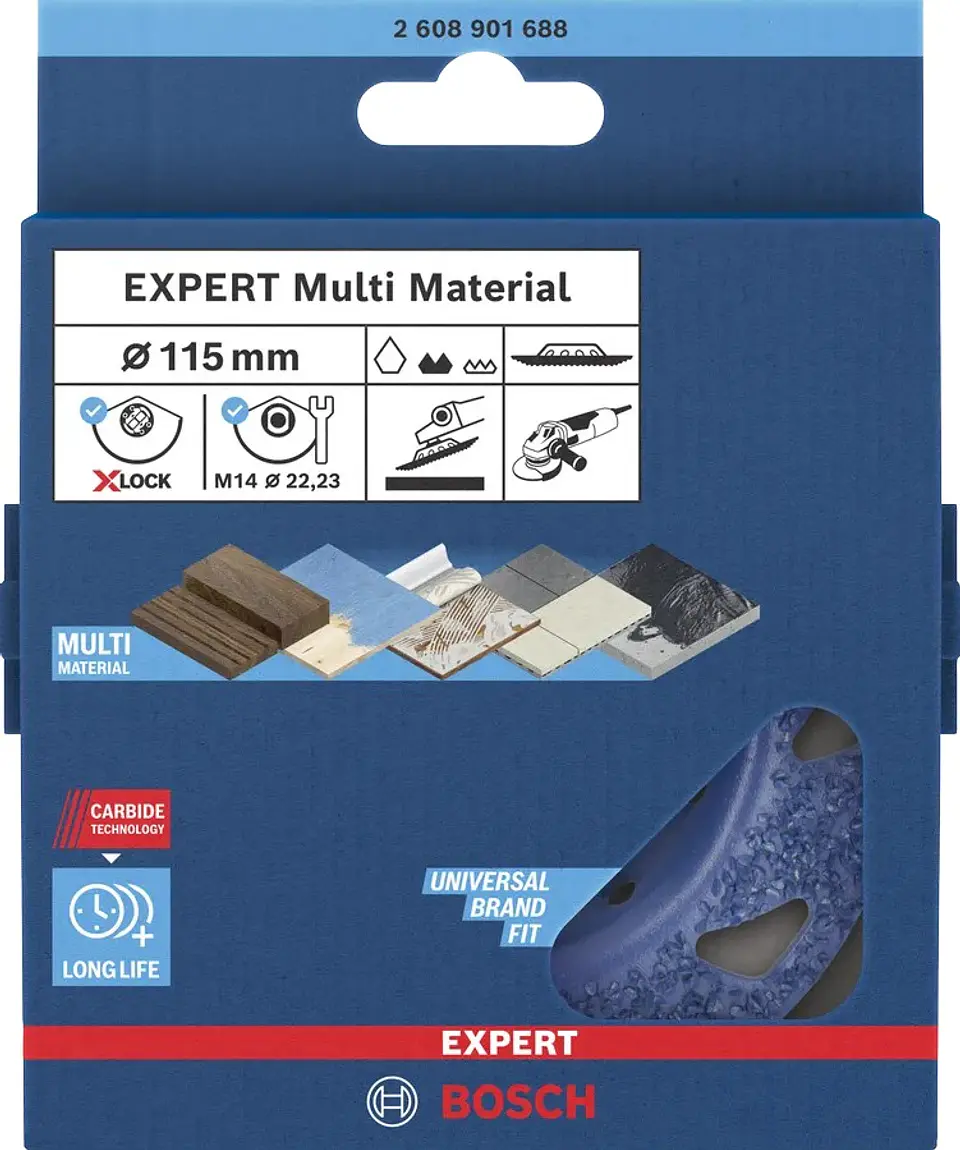 Cabeça de rebarbadora Ø115mm em carboneto EXPERT Multi Material BOSCH 3