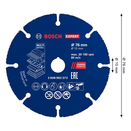 Disco abrasivo de carboneto Ø76mm EXPERT Multi Material BOSCH 2