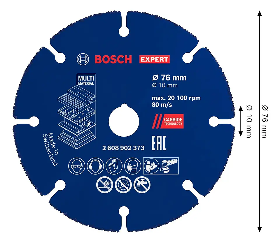 Disco abrasivo de carboneto Ø76mm EXPERT Multi Material BOSCH 2