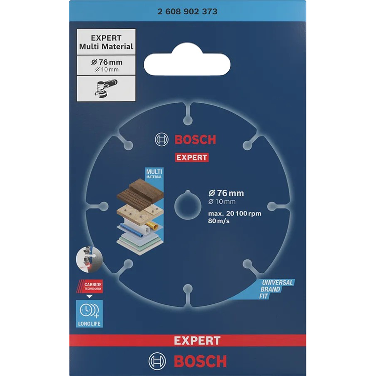 Disco abrasivo de carboneto Ø76mm EXPERT Multi Material BOSCH 3