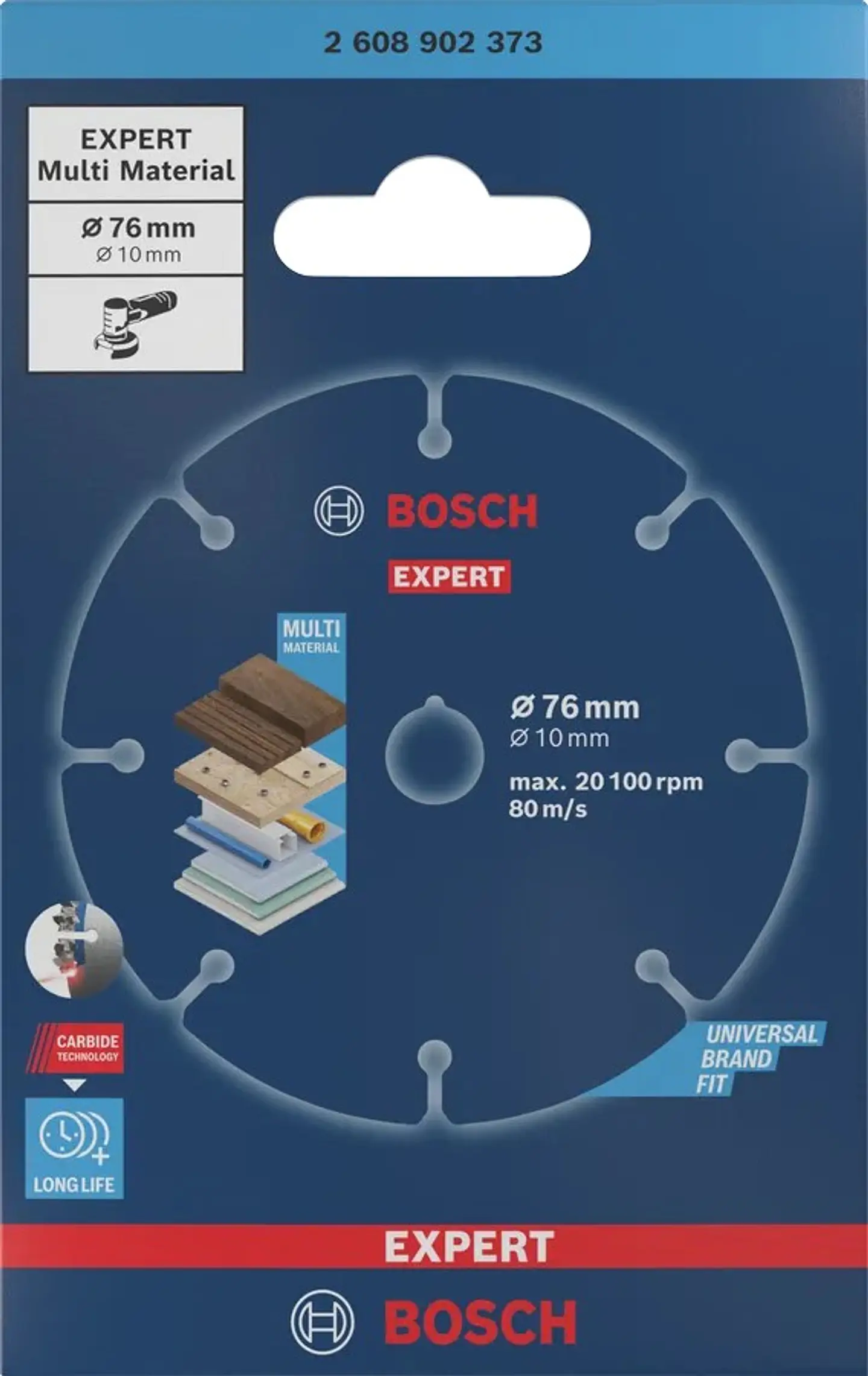 Disco abrasivo de carboneto Ø76mm EXPERT Multi Material BOSCH 3